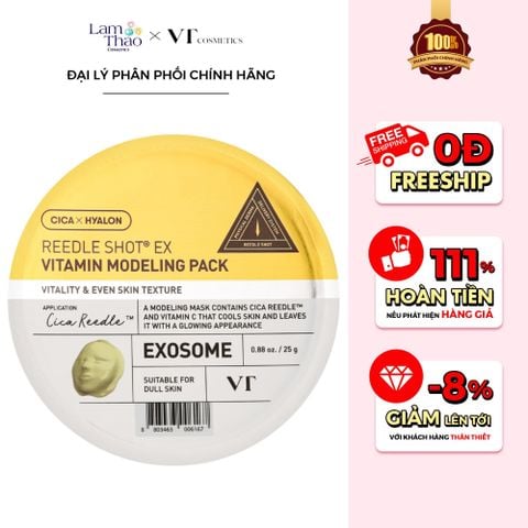  [DEAL WEB: DUY NHẤT 12/8 GIÁ SỐC] Mặt Nạ Dẻo Làm Sáng Da VT Cosmetics Reedle Shot EX Vitamin Modeling Pack 