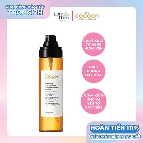  Xịt Khoáng Nghệ Hưng Yên Sáng Da & Chống Oxy Hoá Cocoon Turmeric Face Mist 