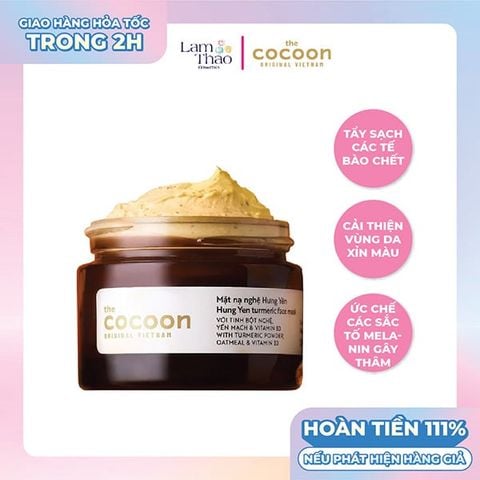  Mặt Nạ Sáng Mịn Da Nghệ Hưng Yên Cocoon Hung Yen Turmeric Face Mask 