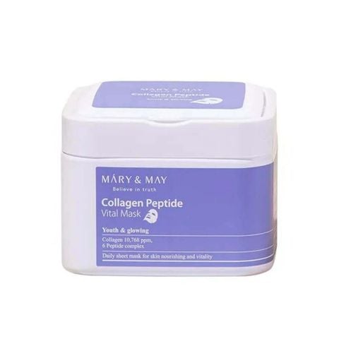  Mặt Nạ Dưỡng Da Ngăn Lão Hóa Mary & May Collagen Peptide Vital Mask 