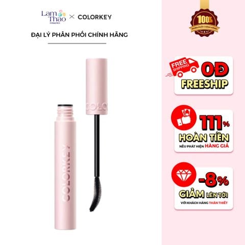  [DEAL SỐC 6.12 - 25.12 MUA HOÁ ĐƠN COLORKEY 499K TẶNG GƯƠNG + SON KEM LÌ] Chuốt Mi Cong Và Dày Colorkey Volumizing & Curling Mascara 