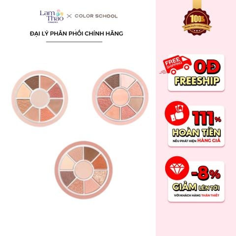  Bảng Phấn Mắt 9 Ô Color School Vitality Pocket Eyeshadow Palette 