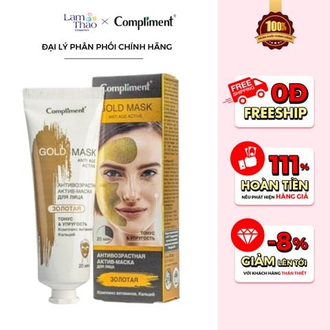  Mặt Nạ Hỗ Trợ Trẻ Hóa Compliment No Problem Gold Face Mask 