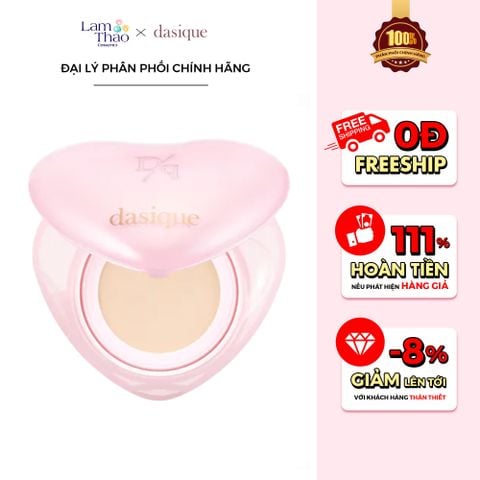  Phấn Nước Dasique Water Dewy Gel Cushion SPF50+ PA++++ [Heart Edition] 