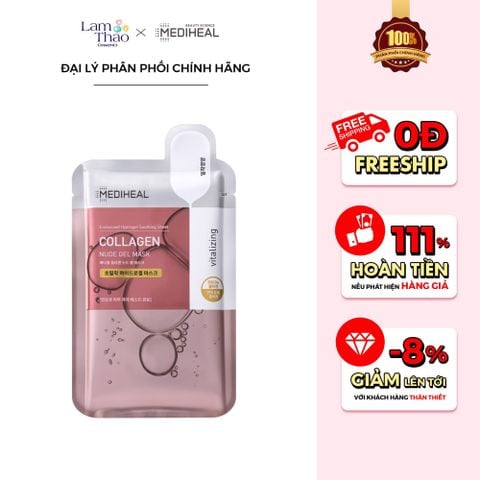  Mặt Nạ Dạng Thạch Hydrogel Cấp Ẩm Ngăn Ngừa Lão Hóa Mediheal Collagen Nude Gel Mask 