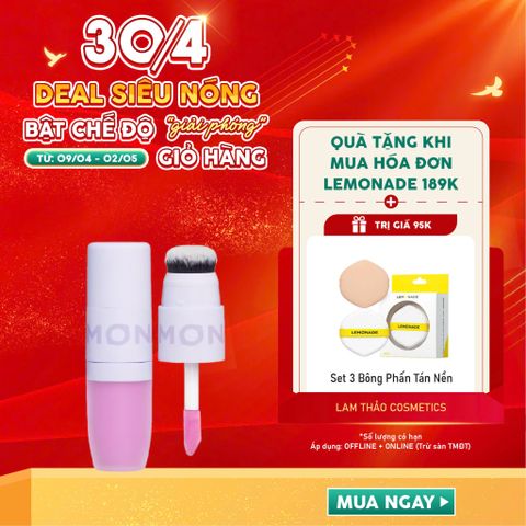  [DEAL 09/4 - 02/5 HĐ LEMONADE 189K TẶNG SET 3 BÔNG PHẤN LEMONADE] Phấn Má Hồng Kem Thuần Chay Lemonade Perfect Couple Blush Love Edition 3 