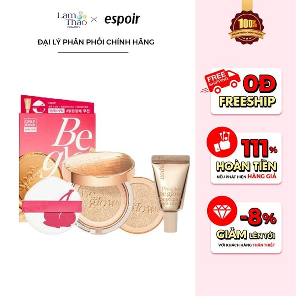 [SPECIAL SET WINTER] Phấn Nước Espoir Pro Tailor Be Glow Cushion New Class 2023 [Kèm Refill] [TẶNG 1 Foundation 7ml]