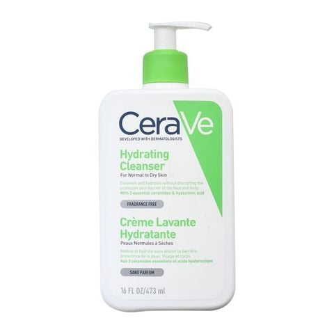  Sữa Rửa Mặt Giúp Sạch Sâu Cho Da Thường & Da Khô Cerave Developed With Dermatologists Hydrating Cleanser 