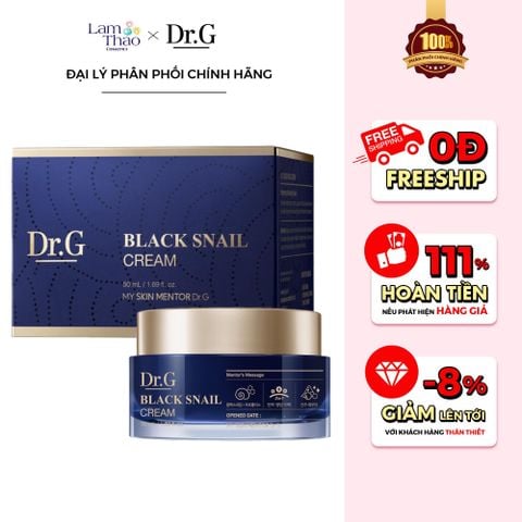  Kem Dưỡng Da Săn Chắc Ngừa Lão Hóa Chuyên Sâu Dr.G Black Snail Cream 