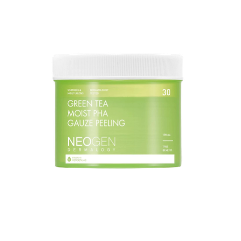  Bông Tẩy Da Chết Làm Sạch Da Ngăn Ngừa Mụn Neogen Green Tea Moist PHA Gauze Peeling 