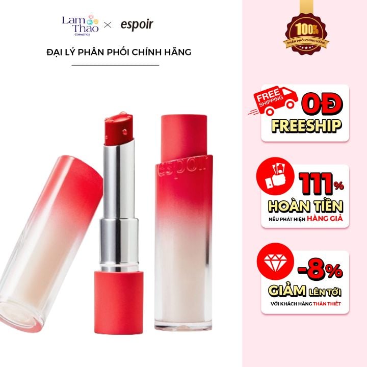 [Mua 1 Tặng 1 Thẻ Ảnh Espoir X Winter Hershed Cherry] Son Dưỡng Có Màu Espoir Nowear Lipstick Balming Glow