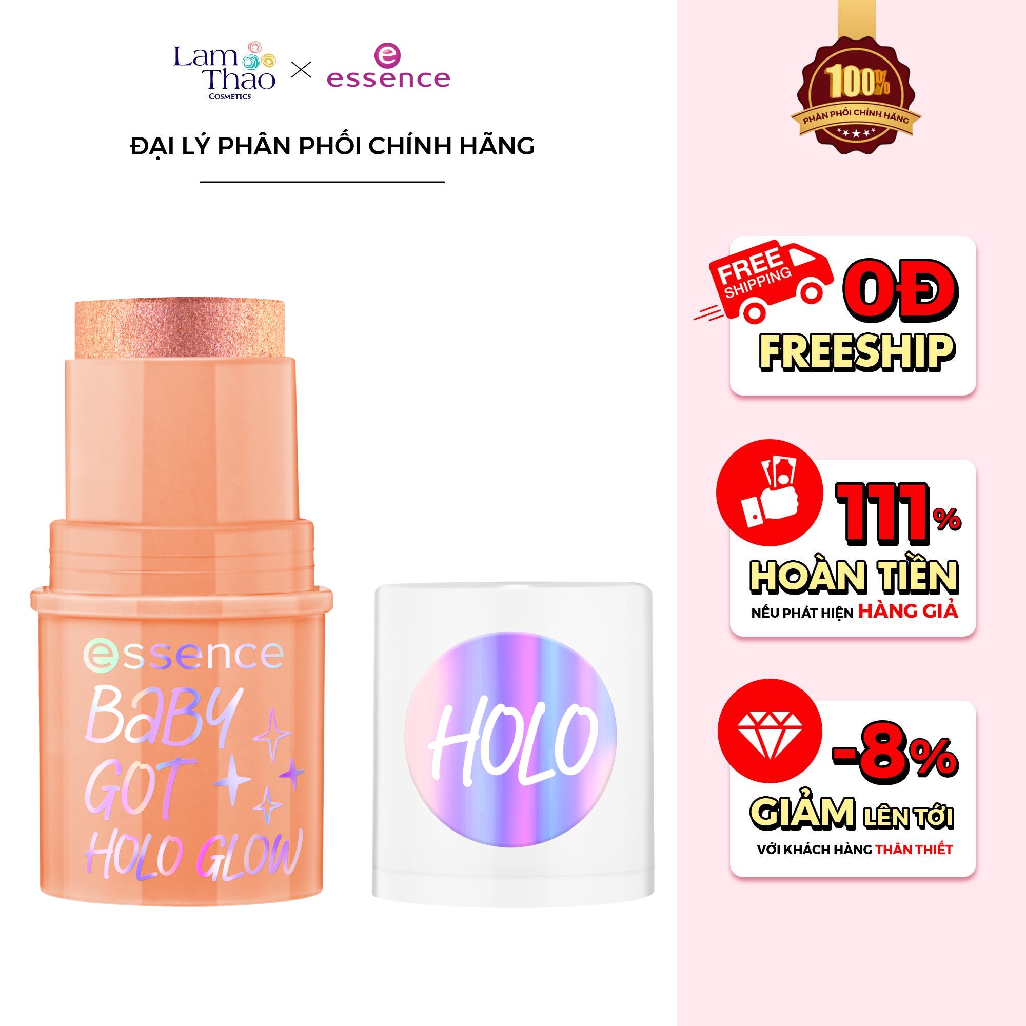 Bắt Sáng Dạng Thỏi Essence Baby Got Holo Glow Highlighter Stick