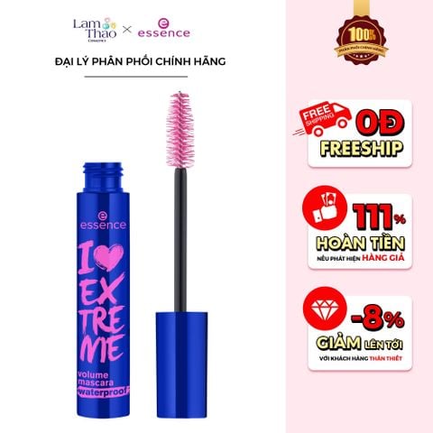  Chuốt Mi Chống Nước Lâu Trôi Essence I Love Extreme Volume Mascara Waterproof 