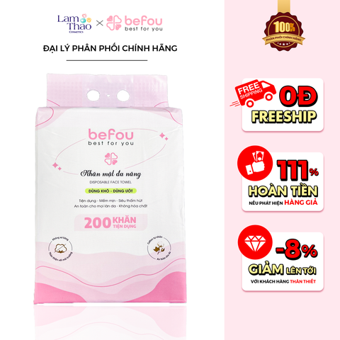  Khăn Lau Mặt Đa Năng Befou Best For You Disposable Face Towel 