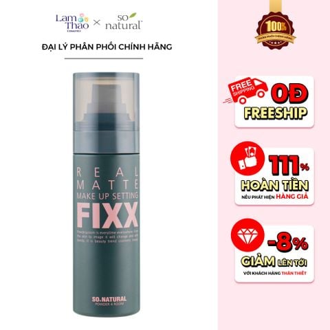  Xịt Khoá Make Up Siêu Kiềm Dầu Bền Màu Hiệu Ứng Matte So Natural Powder4room Real Matte Make Up Setting Fixx 