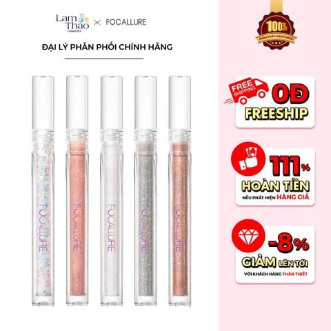  Nhũ Mắt Lấp Lánh Dạng Lỏng Focallure Glittering Liquid Eyeshadow 