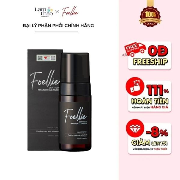 Dung Dịch Vệ Sinh Vùng Kín Nam Foellie Gentiguy Manner Cleanser For Man 100ml