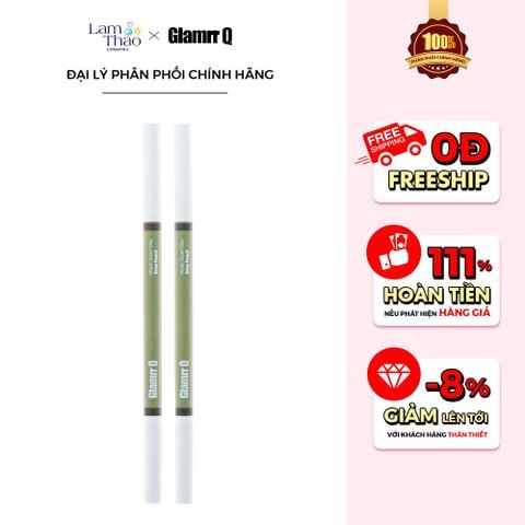  Chì Kẻ Mày Bền Màu Thuần Chay Glamrr Q Vegan Super Stay Brow Pencil 