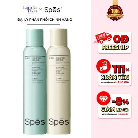  Dầu Gội Đầu Khô Phiên Bản Nâng Cấp Thêm Dầu Keratin & Arginine Kiểm Soát Dầu Spes Washing-Free Hair Spray 