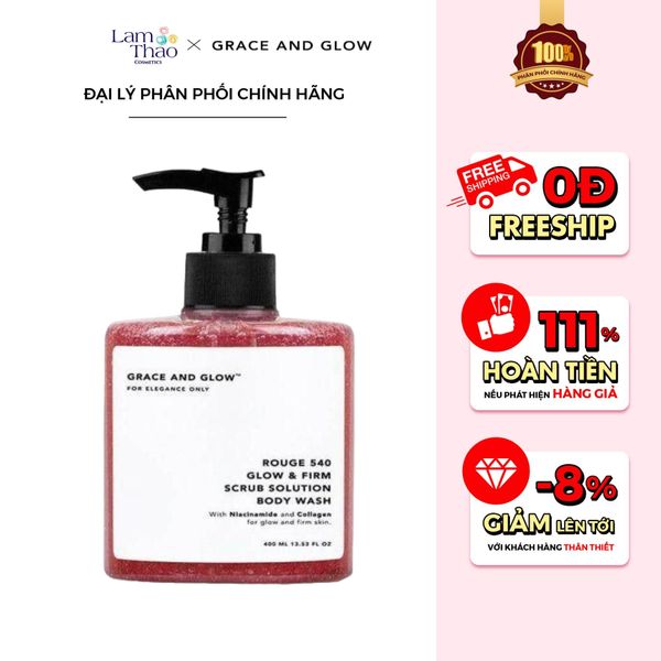 Sữa Tắm Tẩy Tế Bào Chết Scrub Grace And Glow Rouge 540 Glow & Firm Scrub Solution Body Wash