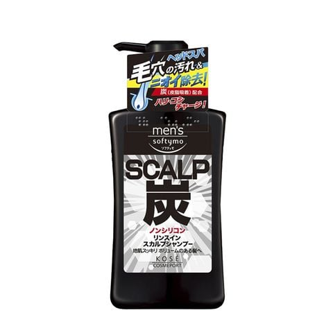  Dầu Gội Xả 2 Trong 1 Than Hoạt Tính Dành Cho Nam Kosé Cosmeport Men's Softymo Rinse In Scalp Shampoo 