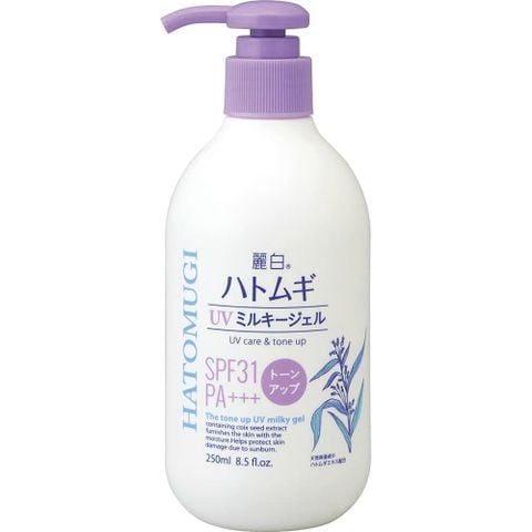  Sữa Dưỡng Thể Dưỡng Ẩm Nâng Tông Hatomugi UV Care & Moisturizing SPF 31 PA+++ The Tone Up UV Milky Gel 