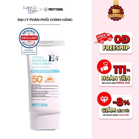  Kem Chống Nắng Phục Hồi Pretty Skin Hydra B5 Exosome Treatment Sun Cream 