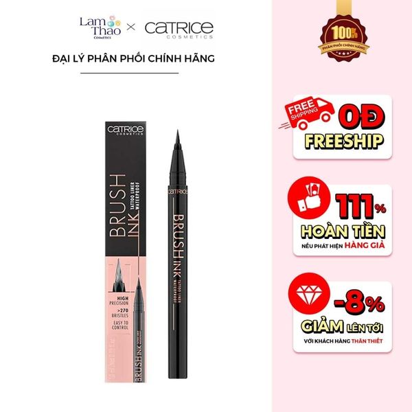 Bút Màu Sắc Nét Đầu Kẻ Mềm Mại Catrice Brush Ink Tattoo Liner Waterproof