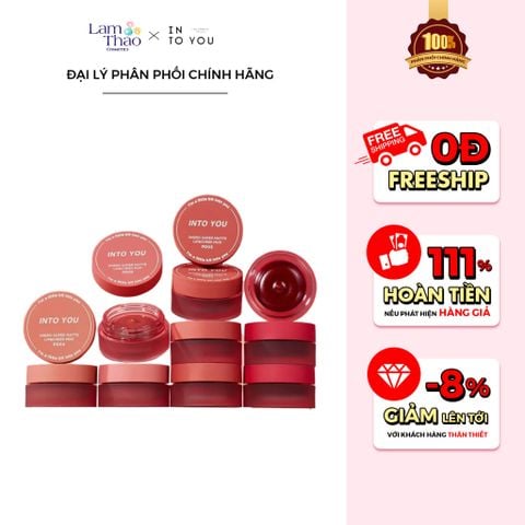  Son Bùn & Má Kem Mousse Dạng Hũ Into You Shero Super Matte Lip & Cheek Mud 