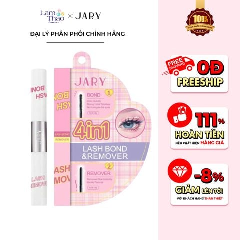  Keo Dán Mi 2 Đầu 4 Trong 1 Jary 4in1 Lash Bond & Remover 