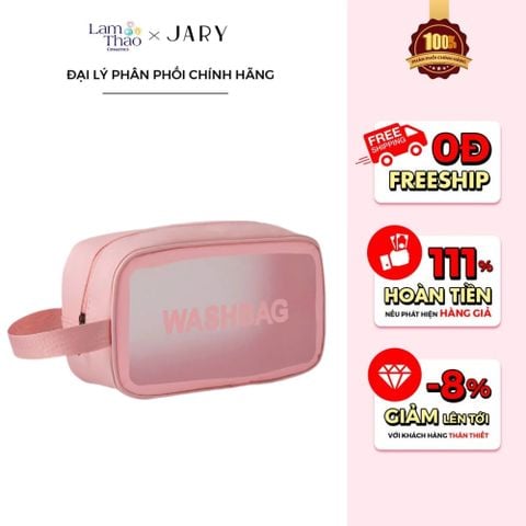  Túi Đựng Mỹ Phẩm Trong Suốt Màu Hồng Jary 