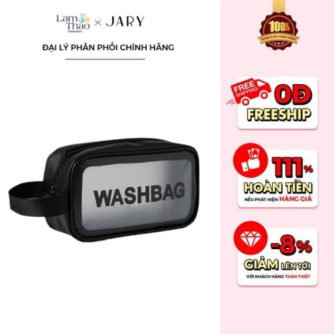  Túi Đựng Mỹ Phẩm Trong Suốt Màu Đen Jary 