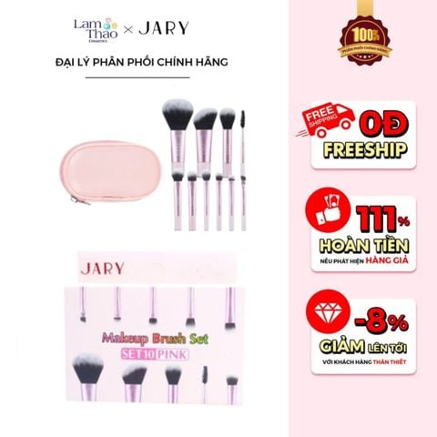  Bộ 10 Cọ Trang Điểm Jary Makeup Brush Set 