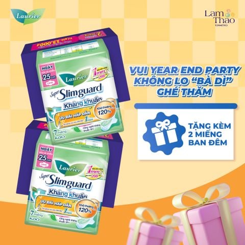  Băng Vệ Sinh Siêu Mỏng Kháng Khuẩn Laurier 1mm 
