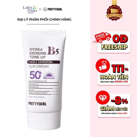  Kem Chống Nắng Hiệu Chỉnh Tone Da Pretty Skin Hydra B5 Exosome Tone Up Purple Correcting Sun Cream 