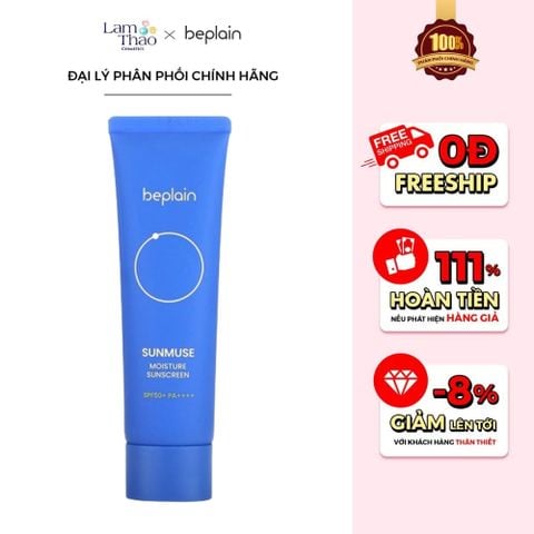 [DEAL SỐC 06.08 - 09.08 TẶNG BTT HORUS 120 MIẾNG] Kem Chống Nắng Hóa Học Giúp Dưỡng Ẩm Beplain Sunmuse Moisture Sunscreen SPF 50+ PA++++ 