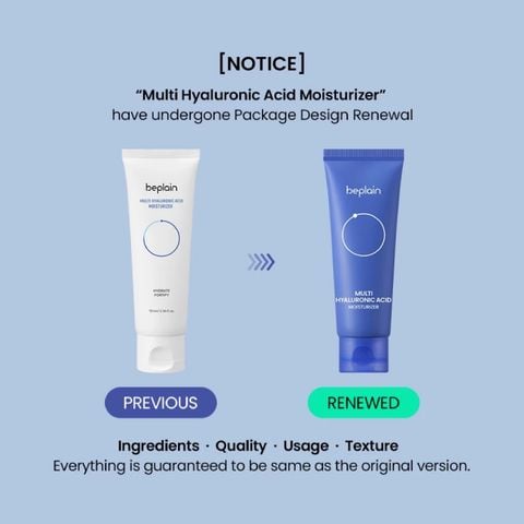  Kem Dưỡng Cấp Ẩm Đa Tầng Dịu Nhẹ Beplain Multi Hyaluronic Acid Moisturizer 