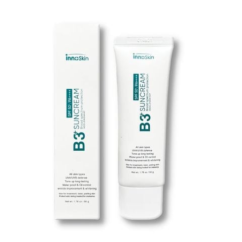  [TẶNG 3 MẶT NẠ JLUNA] Kem Chống Nắng Phổ Rộng Innoskin B3+ Suncream SPF50+ PA++++ 