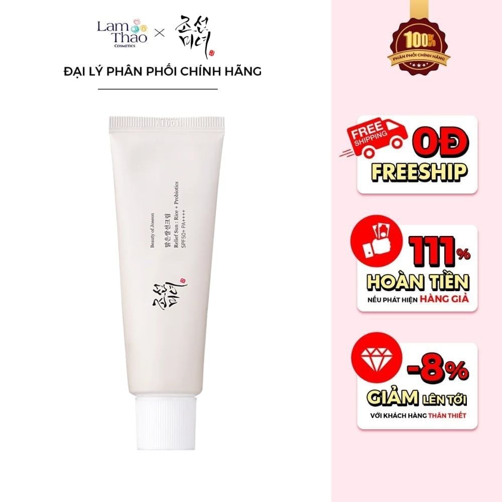 Kem Chống Nắng Mỏng Nhẹ Beauty Of Joseon Relief Sun: Rice + Probiotics SPF50+ PA++++