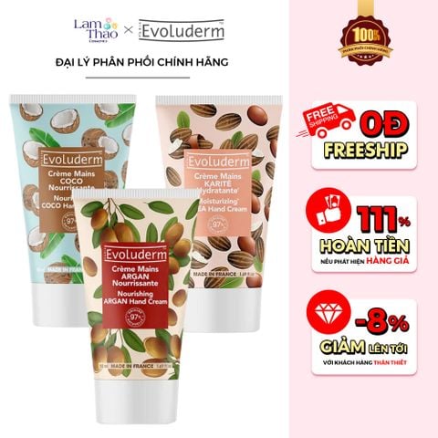  [DEAL 22/6 - 25/6 GIÁ SỐC] Kem Dưỡng Da Tay Cấp Ẩm Evoluderm Hand Cream 