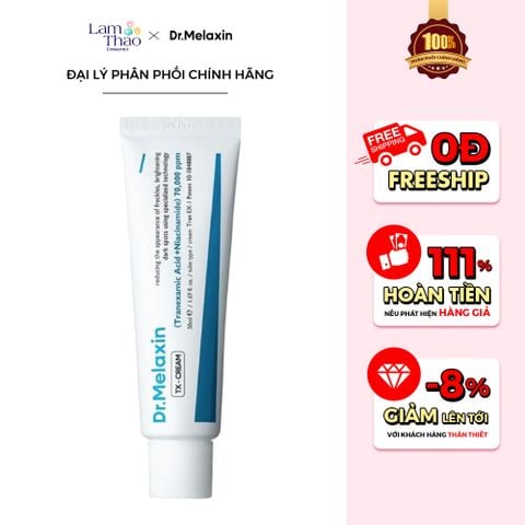  [TẶNG 1 MẶT NẠ JENASKIN B5 MASK] Kem Dưỡng Da Hỗ Trợ Mờ Thâm Giảm Nám Dr Melaxin TX Cream 