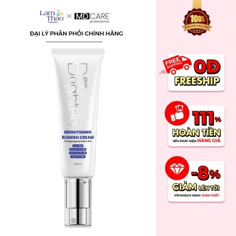  [TẶNG BTT BEFOU OVERSIZE 50 MIẾNG] [HĐ MD CARE 499K TẶNG 01 TÚI DA] Kem Dưỡng Sáng Da Chuyên Biệt MD CARE Brightening Blemish Cream 