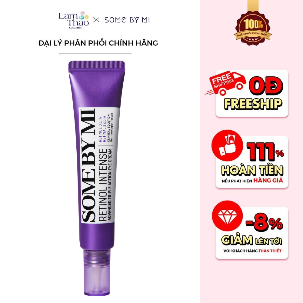 Kem Dưỡng Mắt Giảm Thâm Some By Mi Retinol Intense Advanced Triple Action Eye Cream