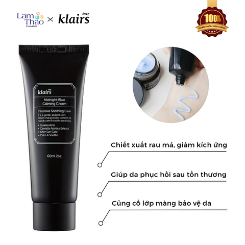  Kem Dưỡng Làm Dịu Và Phục Hồi Da Klairs Midnight Blue Calming Cream 