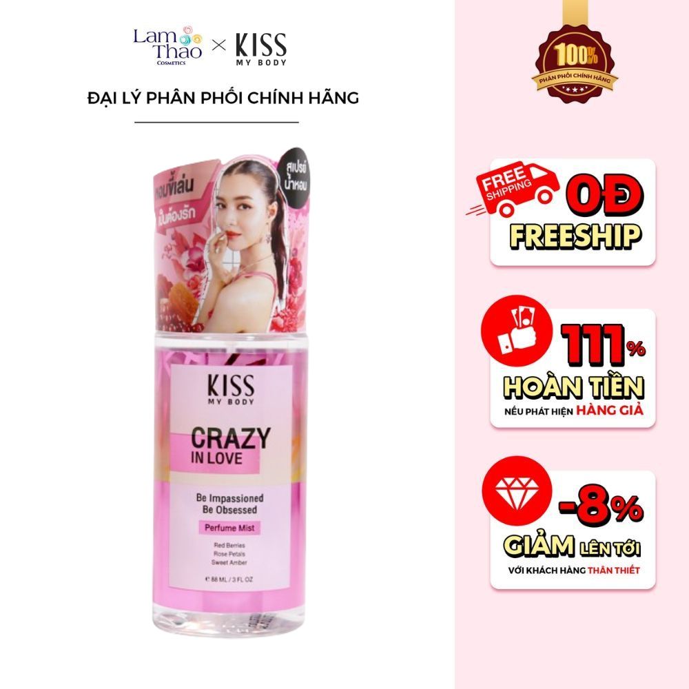 Xịt Thơm Toàn Thân Hương Nước Hoa Kiss My Body Perfume Mist