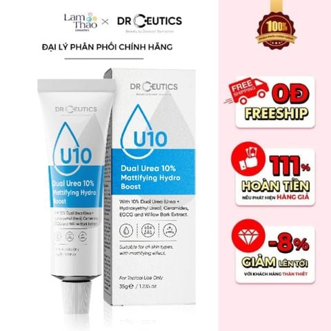  Gel Dưỡng Ẩm Kiềm Dầu Và Cải Thiện Làn Da DrCeutics Dual Urea 10% Mattifying Hydro Boost 