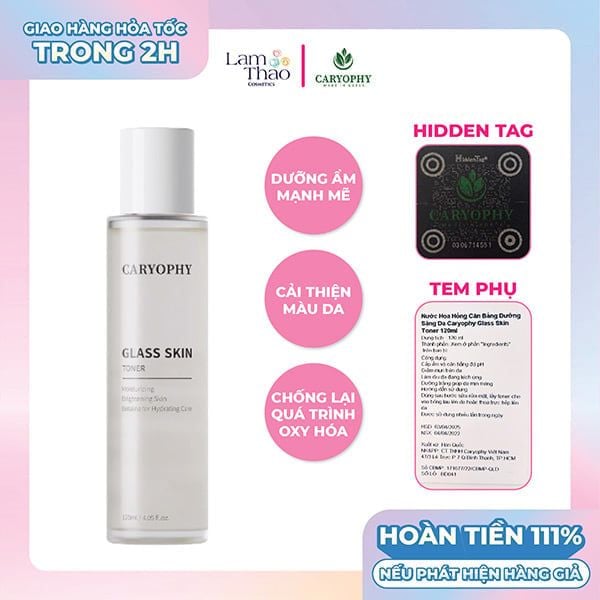 Nước Cân Bằng, Làm Sáng Da Caryophy Glass Skin Toner