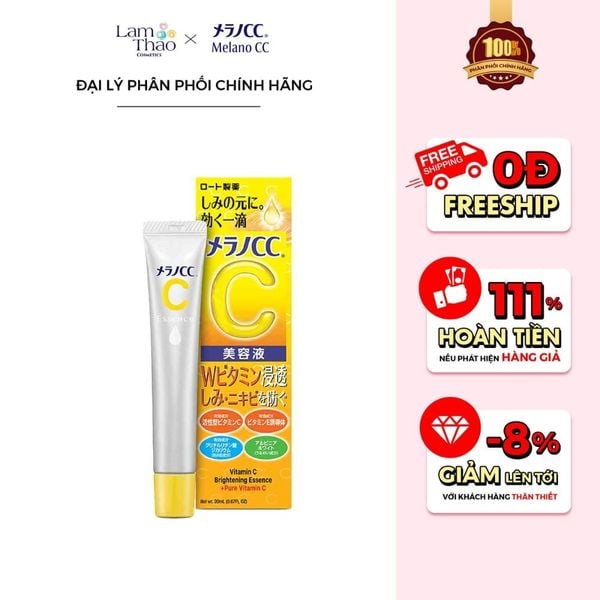 Tinh Chất Cô Đặc Hỗ Trợ Dưỡng Sáng Da, Hỗ Trợ Ngừa Thâm Nám Serum Melano CC Vitamin C Brightening Essence