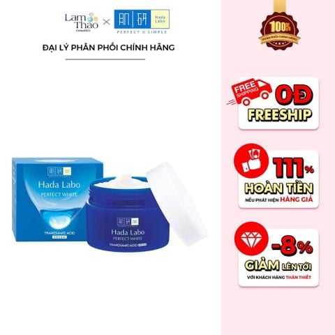  Kem Dưỡng Hỗ Trợ Làm Trắng Da Chuyên Sâu, Hỗ Trợ Giảm Thâm Sạm Hada Labo Perfect White T.X.A Cream 