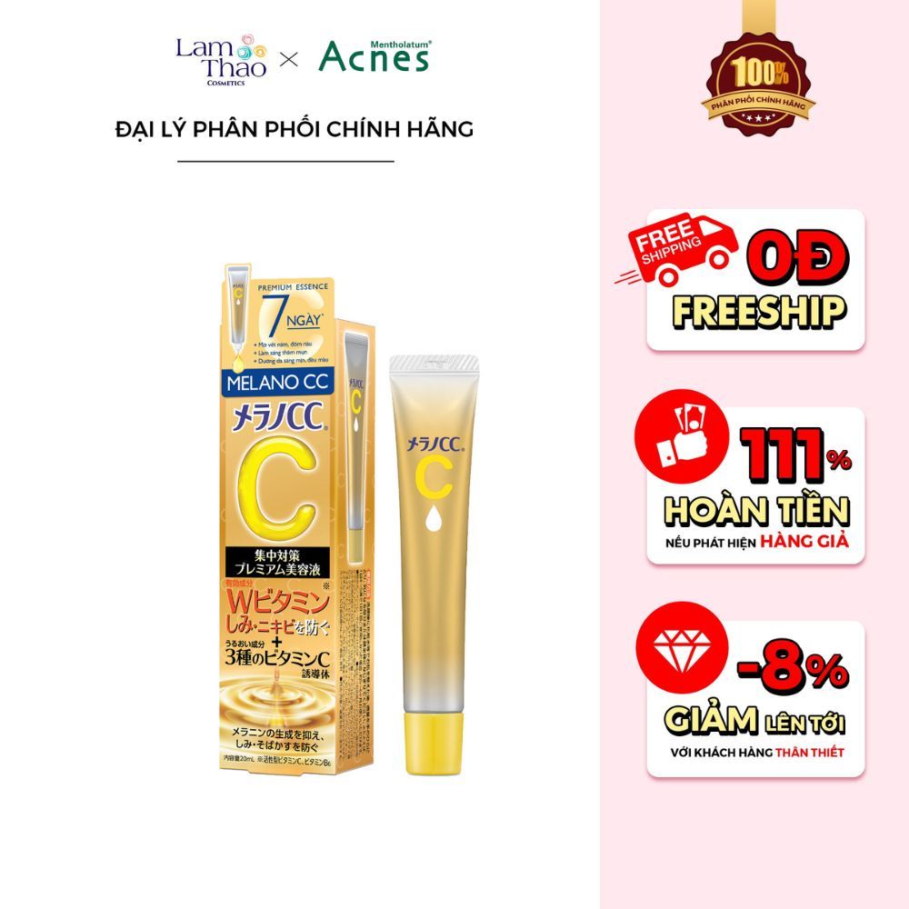 Tinh Chất Hỗ Trợ Dưỡng Sáng Da, Ngừa Thâm Nám Melano CC Premium Whitening Essence